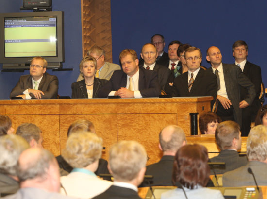 Riigikogu esimees Ene Ergma avas XI Riigikogu 4. istungjärgu, 2008